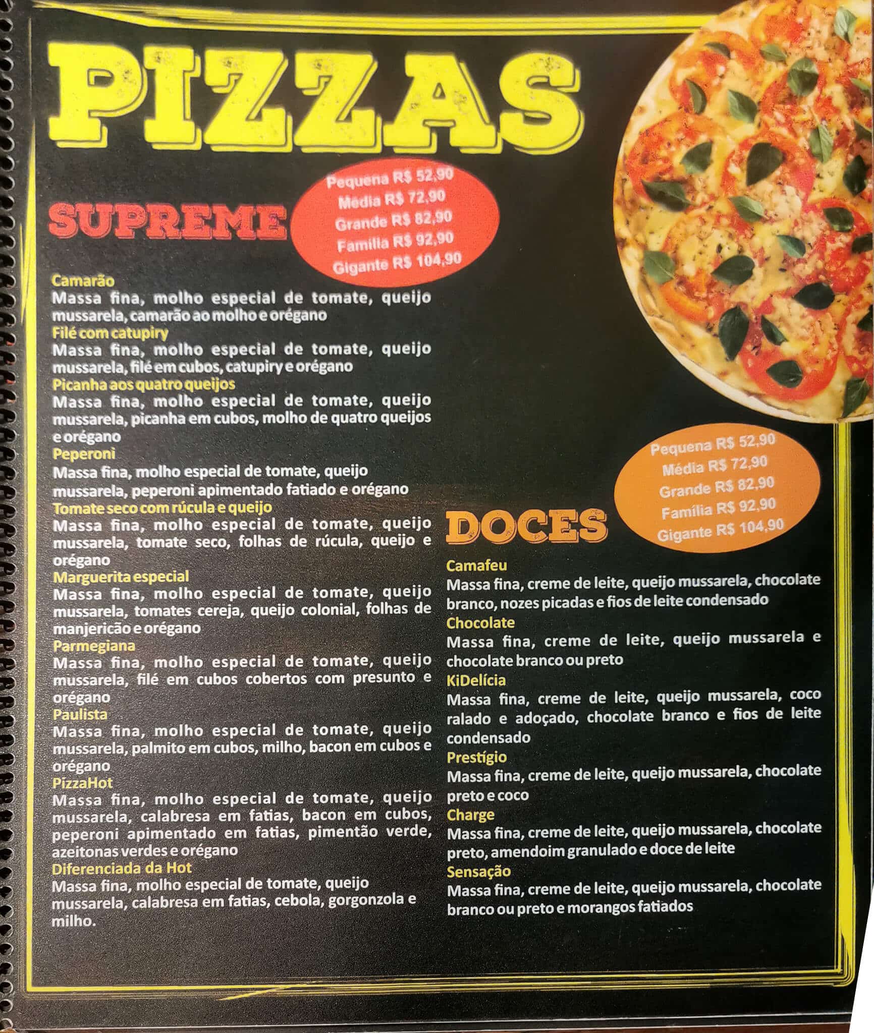 Pizza hot - Cardápio Pizza hot Sorocaba